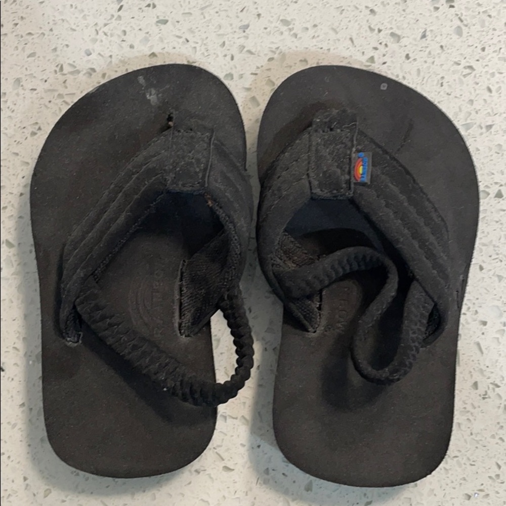 Baby/toddler rainbow flip flops